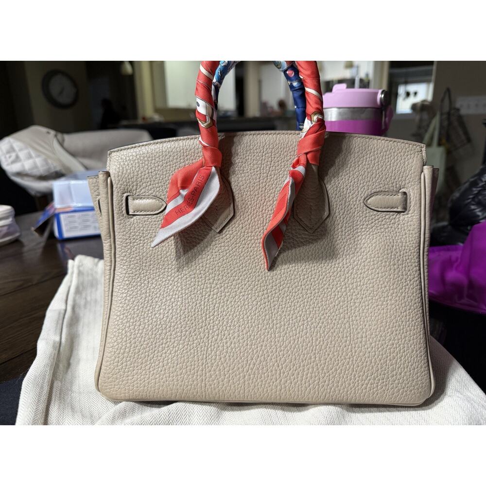 🌸 RARE BNIB HERMÈS Birkin 25 Gris Tourterelle Togo • U Stamp 2022 • Full Set 🌸 - Picture 4 of 16